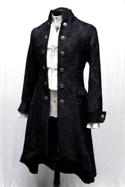 â€˜ORDER OF THE DRAGON COAT â€“ BLACK VELVET BROCADE Pirate coat menâ ...