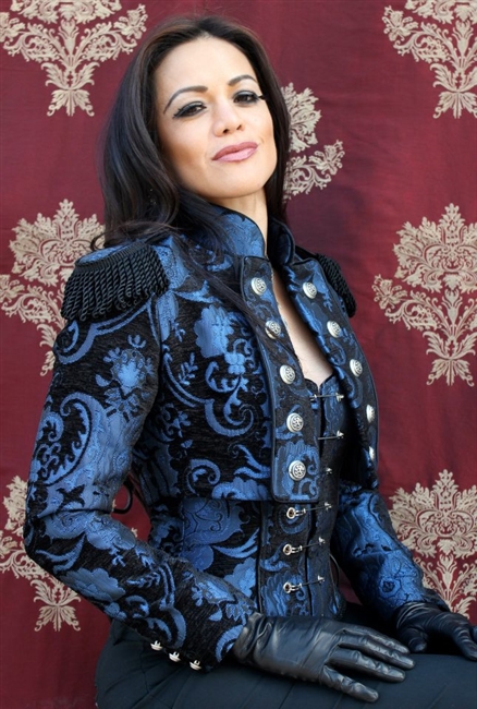 TOREADOR JACKET - BLACK AND SILVER TAPESTRY